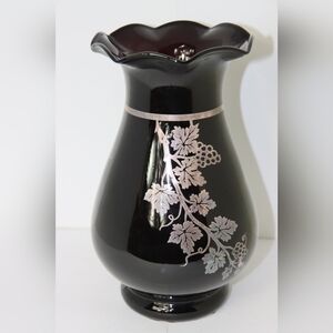 Dark Purpke Amethyst 10" Glass Vase